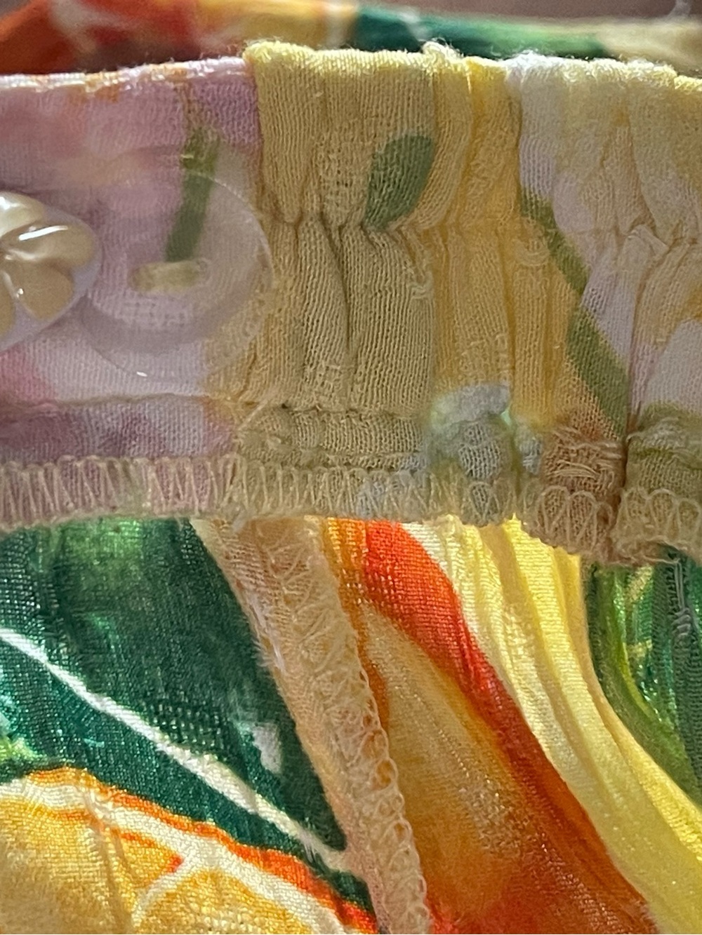 C & C California Yellow Citrus-Print Midi Wrap Skirt - Picture 7 of 9